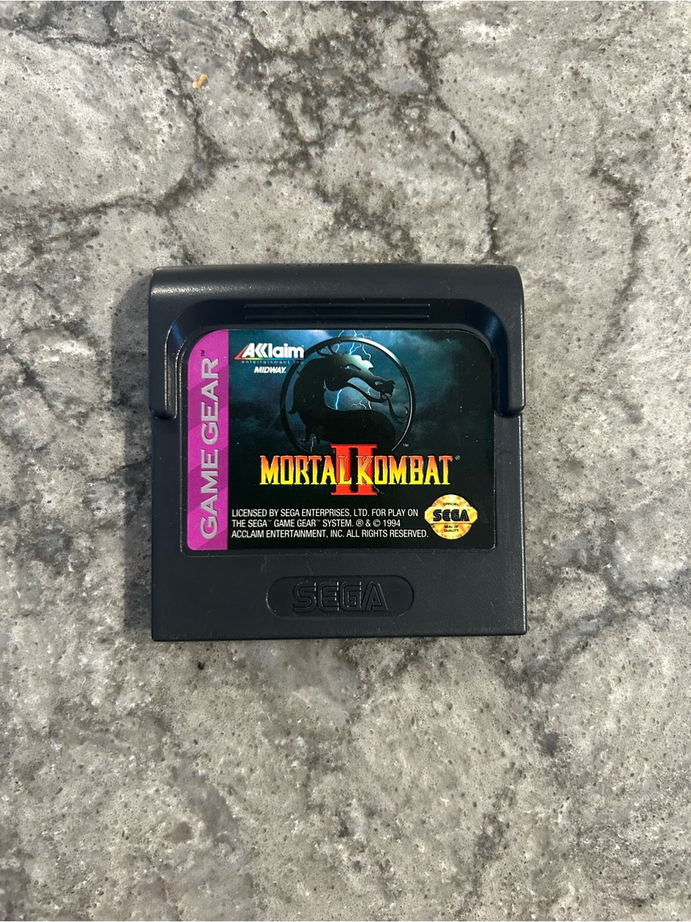 Mortal Kombat II Sega Game Gear Game Only
